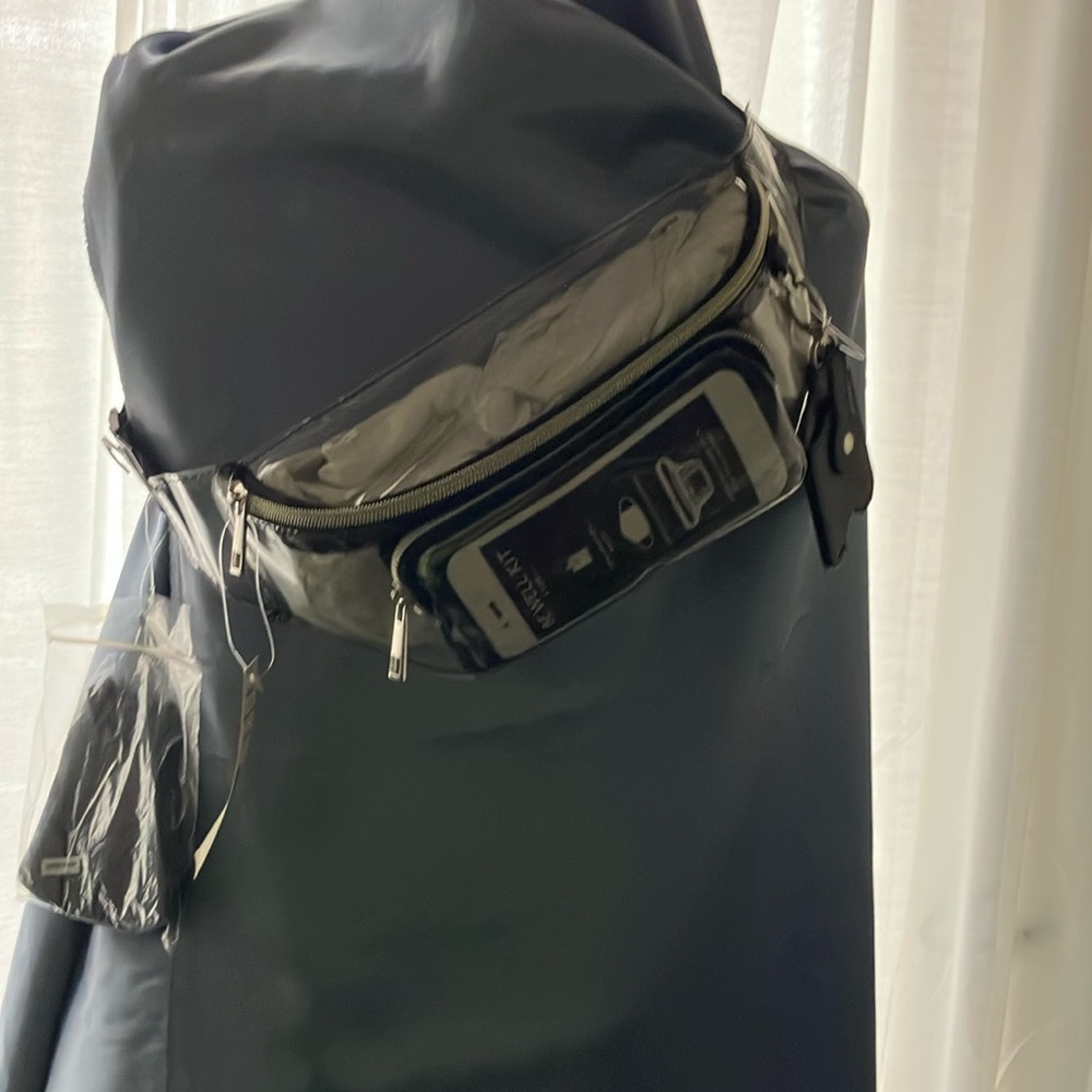 Clear Safety Tech Fanny Pack + Hand San Pouch + Face Cover